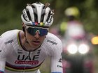 Tadej Pogacar has beaten his biggest rival in the opening stage of the Criterium du Dauphine. (AP PHOTO)